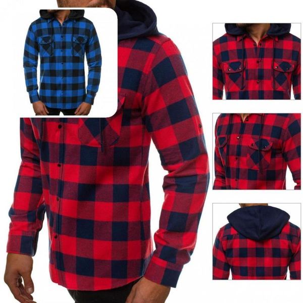 

men's casual shirts all match stylish contrast colors drawstring autumn shirt male for school, White;black