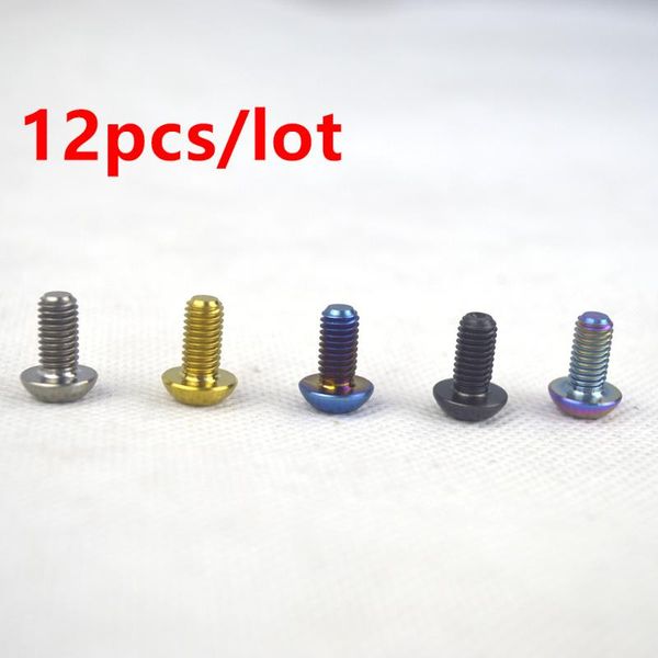 

bike brakes 12pcs m5 x 10mm titanium alloy bolt screw fastener for mountain disc brake rotor and water bottle holder multicolor