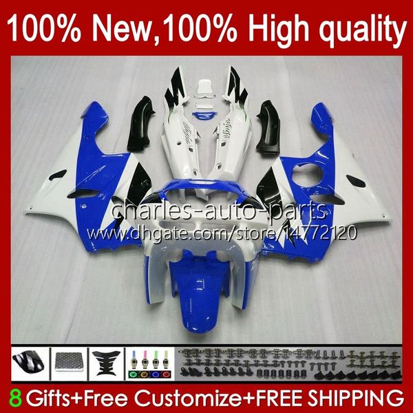 Комплект для тела для Kawasaki Blue White Glossy Ninja ZX-636 ZX 6R 636 600CC 600 CC 1994 1995 1996 CC 600 CC 1994 1995 1996 1997 CUDLEWORKS 50HC.77 ZX600 ZX 6 R ZX636 ZX-6R 94-97 ZX600C ZX6R 94 95 96 97