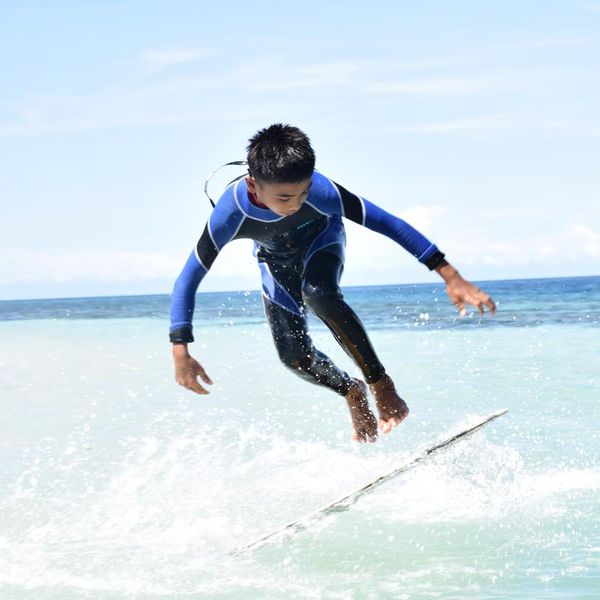 

hisea 2.5mm neoprene wetsuit kids jumpsuit swimwears diving suits long sleeves boys girls surfing children rash guards snorkel swim wear