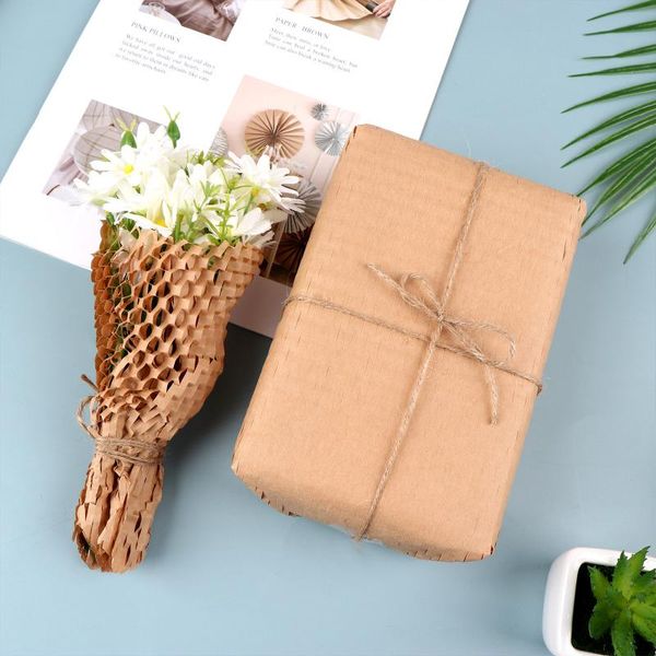 

other arts and crafts kraft wrapping paper honeycomb cushioning wrap roll diy decorative gift packing material wedding birthday party packag