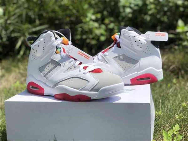 

authentic high 6 hare athletic shoes mens women neutral grey white true red black trainers sneakers ct8529-062 with original box