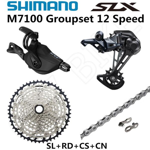 

bike derailleurs deore slx m7100 groupset mtb mountain 1x12-speed 45t 51t sl+rd+cs+hg shifter rear derailleur