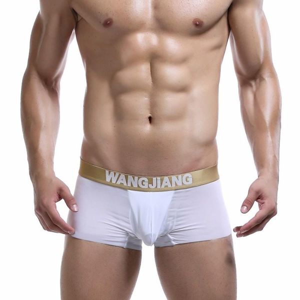 

underpants fashion men underwear u boxers soft smooth fabric men's ice silk boxer gay, Black;white