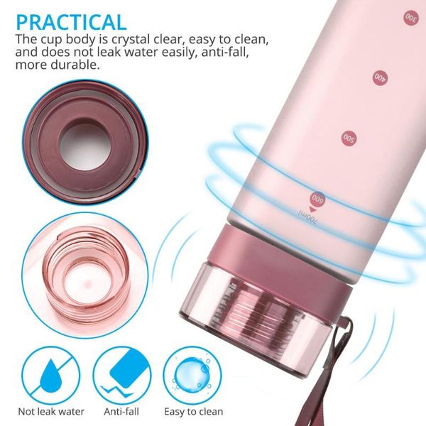 

outdoor water bottle sports bottles with lid hiking camping plastic bpa travel portable leakproof drinkware 700ml