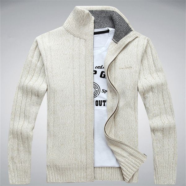

men's sweaters winter casual knitted cardigan jackets thick warm clothing cashmere coats outerwear male knit ujuw, White;black