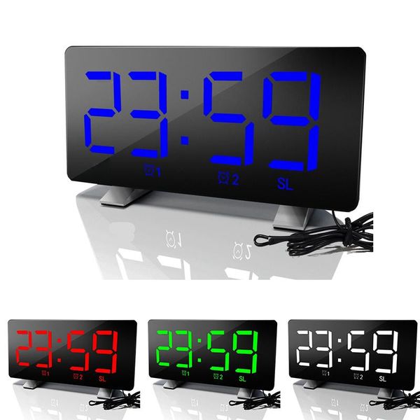 

other clocks & accessories digital alarm clock, radio clock dual with charging port,adjustable snooze time light sensor bedside