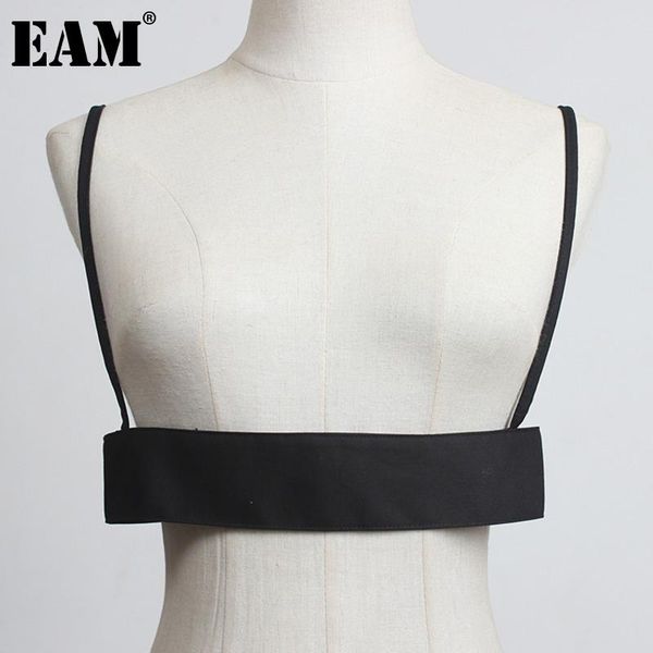 

belts [eam] pu leather black white pleated casual belt personality women fashion tide all-match spring autumn 2021 1dd818900, Black;brown