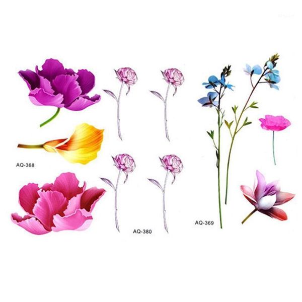 

fashion cute flower animal body art waterproof temporary fake tattoo sticker1