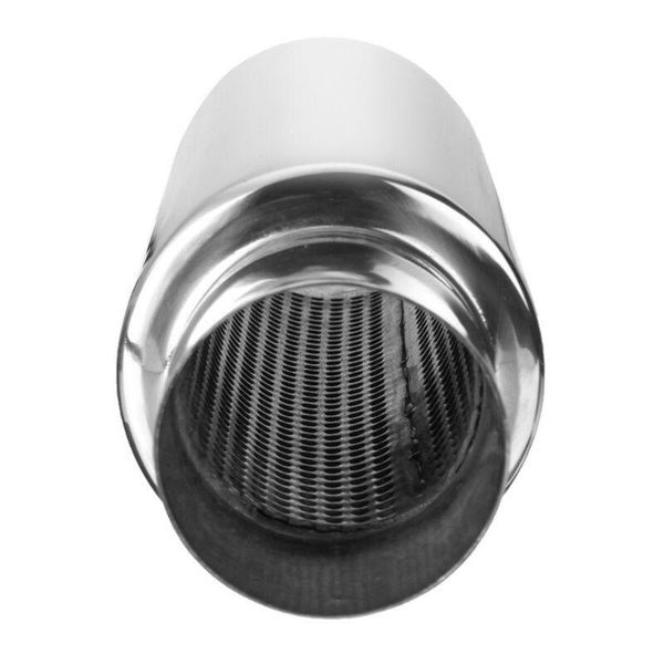 

manifold & parts "universal exhaust turbine muffler resonator stainless steel 2.5"" inlet/outlet