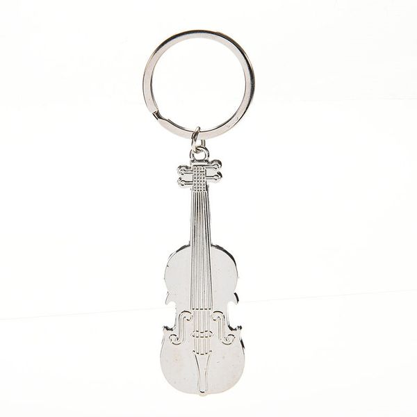 

Hot Selling!!!Mini Creative Violin Charm Music Keyring Keychain Metal Key Ring Chain