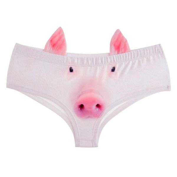 

women's panties funny animal print ear comfortable underwear female intimates thong erotic lingerie fashion shorts, Black;pink