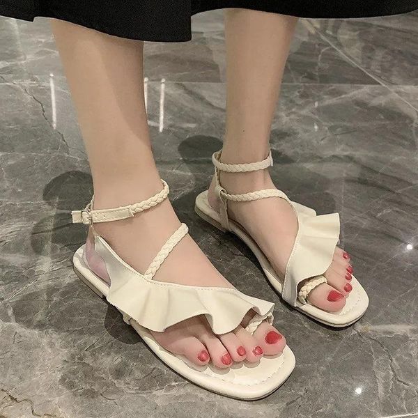 

women sandals flats summer shoes casual woman, Black