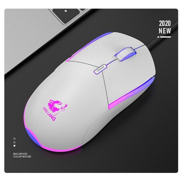 

mice 2400dpi wired usb gaming mouse mechanical rgb lighting computer office notebook deskpc mause