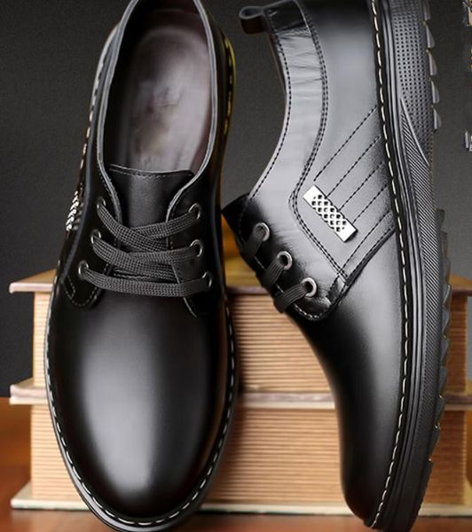 

2021 spring and autumn shoes with new style fashion flat bottom pointed end men's shoes @1012, Black