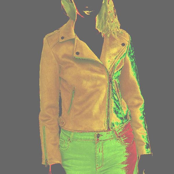 

women's leather & faux autumn women suede short jacket moto biker streetwear zipper turn down collar coat warm outwear, Black