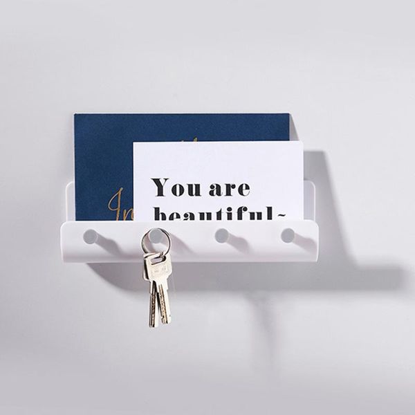 

kitchen storage & organization key hook simple u-shaped wall-mounted nail-belt 4 rack holder home decoration