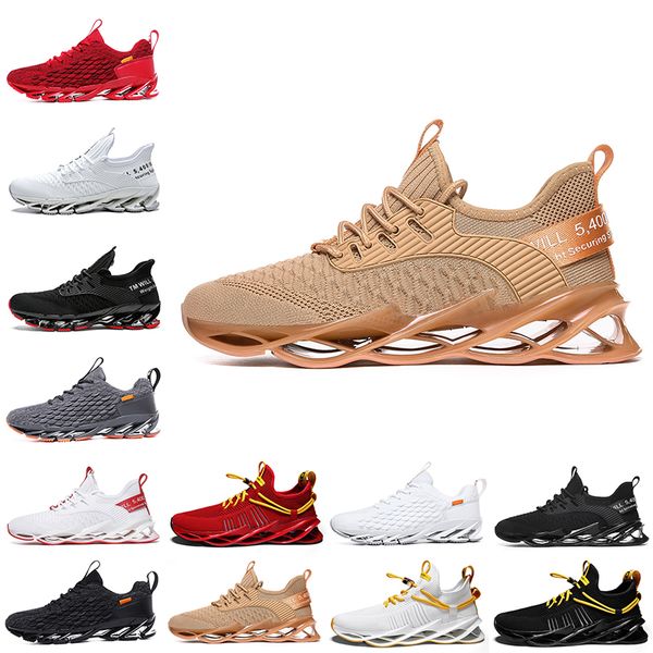 

non-brand men women running shoes blade slip on black white red gray orange gold terracotta warriors trainers outdoor sports sneakers