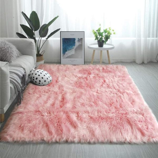 

carpets faux fur sheepskin area rugs for bedroom living room home decor floor sofa couch fluffy kids baby carpet girl cute
