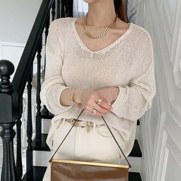 

women's sweaters female sweater women winter pullover knitting overszie long sleeve girls loose knitted outerwear thin sexy, White;black