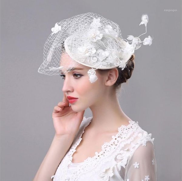 

fashion european and american headdress handmade lace gauze hairpin british linen yarn hair accessories1