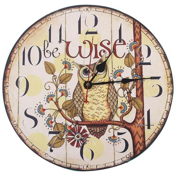 

wall clocks creative clock pastoral living room mute watch el bedroom wooden retro