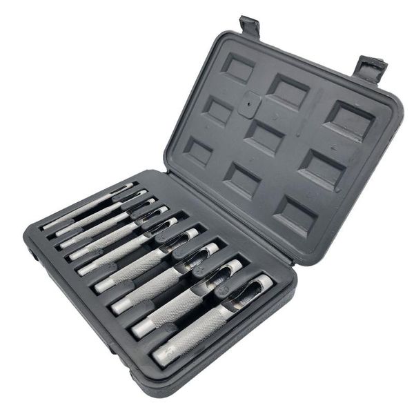 

professional hand tool sets kkmoon 9pcs leather hollow punch set hole 3-12mm diy leathercraft with toolbox for belt bag