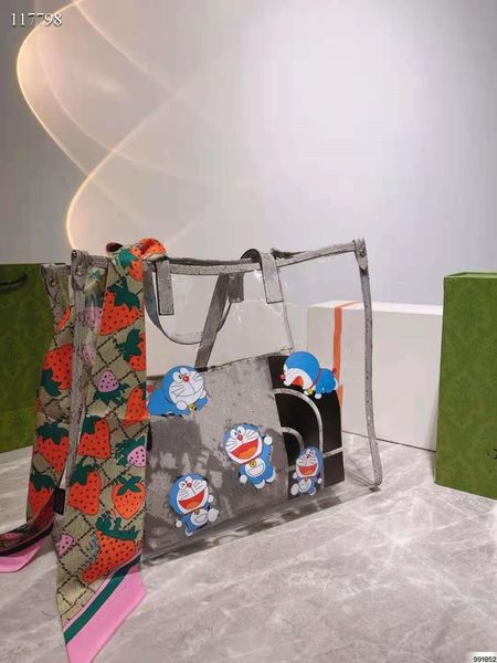 

designer women's transparent beach mother and son bag silk towel size 41cm