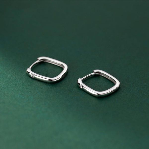 

hoop & huggie 925 sterling silver ol style earrings temperament fashion women luxury jewelry engagement gift, Golden;silver