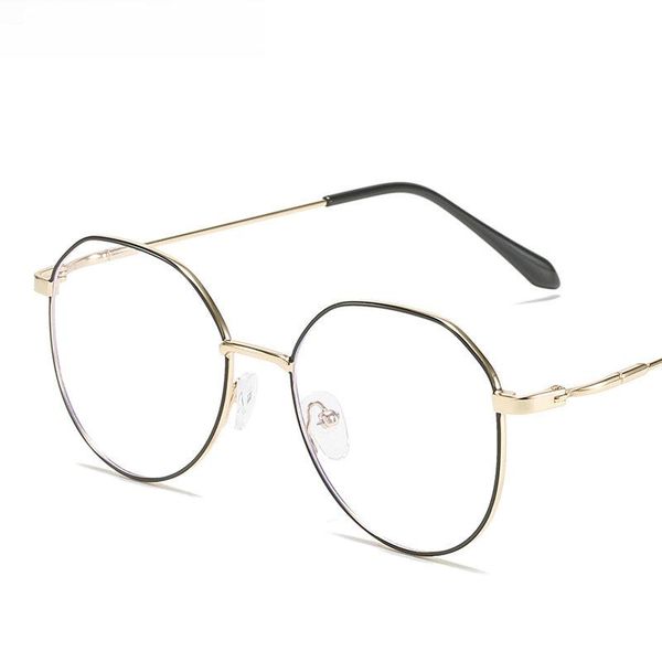

sunglasses metal anti-blue light eyeglasses ultra frame eye protection polygon portable vintage women men fashion computer eyewear, White;black