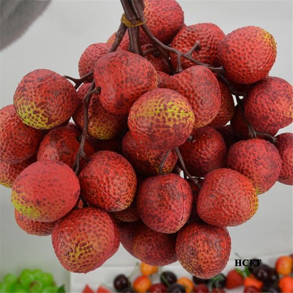 

party festive kitchen home el restaurant cafe bar shop store decoration plastic simulation litchi lichee bunches fruit model