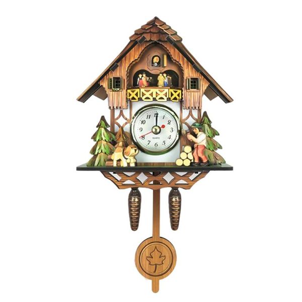 

creative cuckoo clock carved battery-operated wooden handcrafted wall clocks