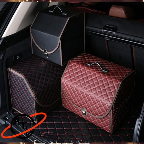 

car organizer atl trunk storage organiser, multifunctional glove box, leather collection box