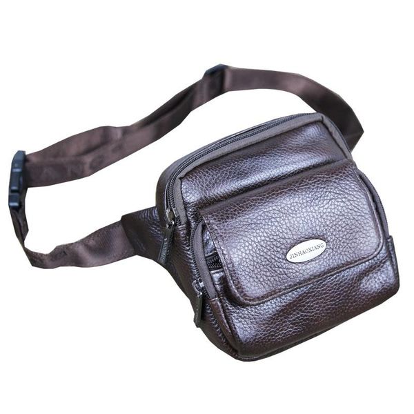 

waist bags men's bag cowhide leather belt men and women business shoulder mobile phone small male vertical chest