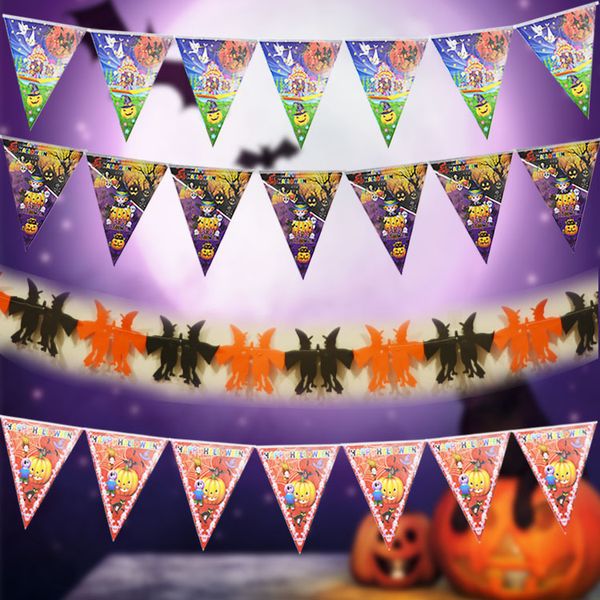 

factory outlet party decoration halloween pull flower triangular flag string horror atmosphere bar cl 5m4g
