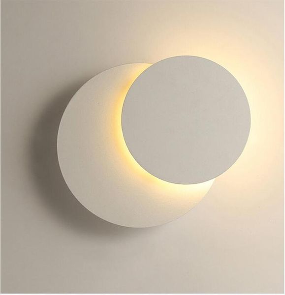 

wall lamp lamps for bedroom living room square white black body ac90-260v indoor led rotatable plated metal 6w sconce