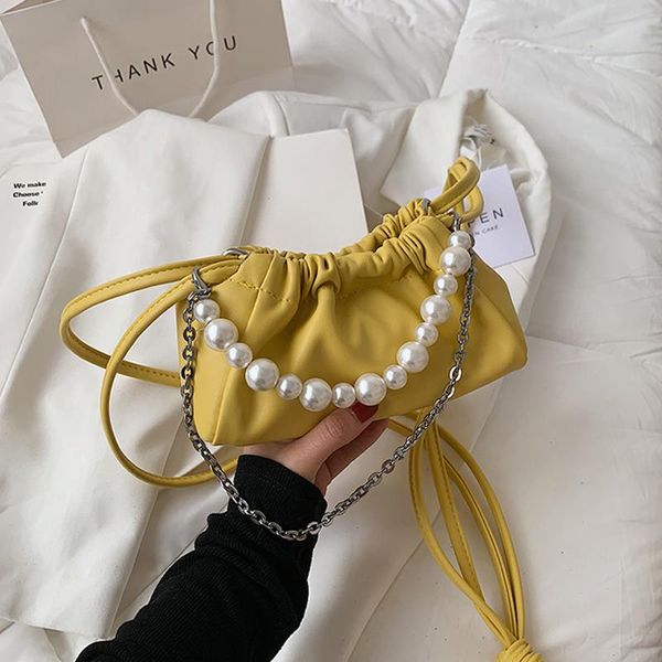 

pearl lock bag 2021 fashion female tote quality pu leather women designer handbag shoulder messenger totes