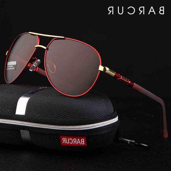 

barcur aluminum vintage men's sunglasses men polarized coating classic sun glasses women shade male driving accessories eyewear glasses, White;black