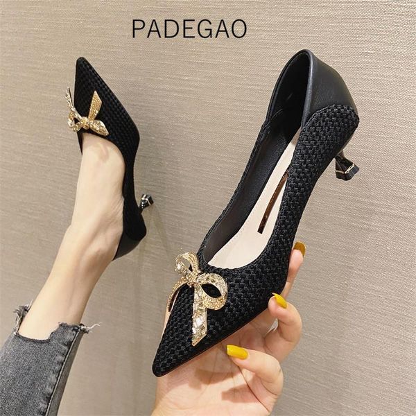 

dress shoes women 2021 heels crystal black korean casual party
