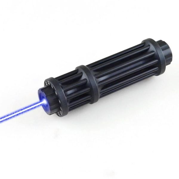 

powerful 200mw-1500mw 450nm focusable gatling shape blue laser pointer (black) flashlights torches