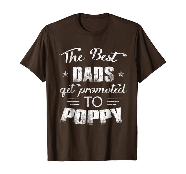 

the dads get promoted to poppy distressed t-shirt, White;black