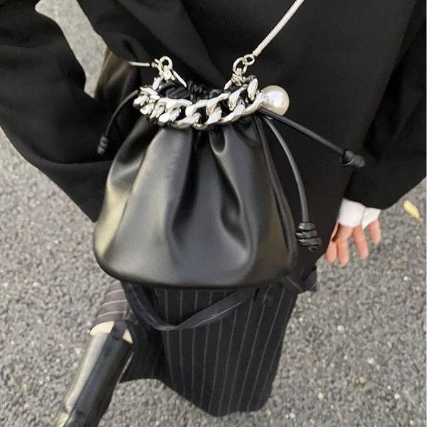 

evening bags niche design simple chain women shoulder bag ladies high-quality pu leather luxury diagonal solid color mobile phone