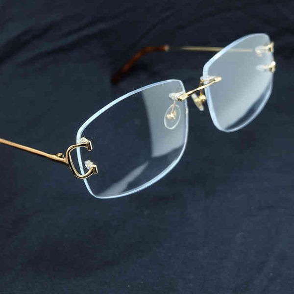 

designer sunglasses clear eye accessories for women vintage rimless square eyeglasses optical spectacles frame knzb, White;black