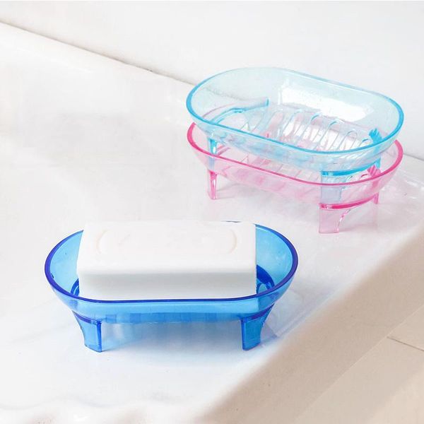 

soap dishes 2 pcs plastic drain box shower plate hiking bathroom home case container travel holder dish candy color tray