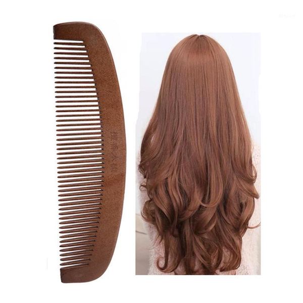 

natural health care black pear wood hair comb anti-static beard of brush hairbrush men women1, Silver