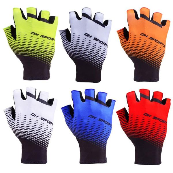 

cycling gloves one pair 6 colors half finger jersey mtb road mountain bike bicycle gel, Black