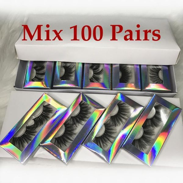 

wholesale in bulk eyelashes 20/40/50/100pcs 3d mink lashes natural false handmade 20211