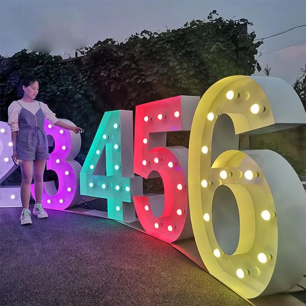 

novelty items diy letters numbers led lights luminous number lamp decoration battery night light baby shower party balloon decor