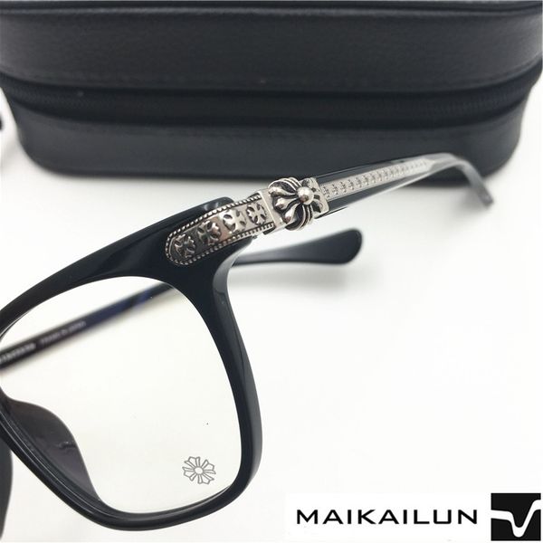 

sunglasses plate flat lens fashion spectacle frame men's and women's myopia korean glasses, White;black