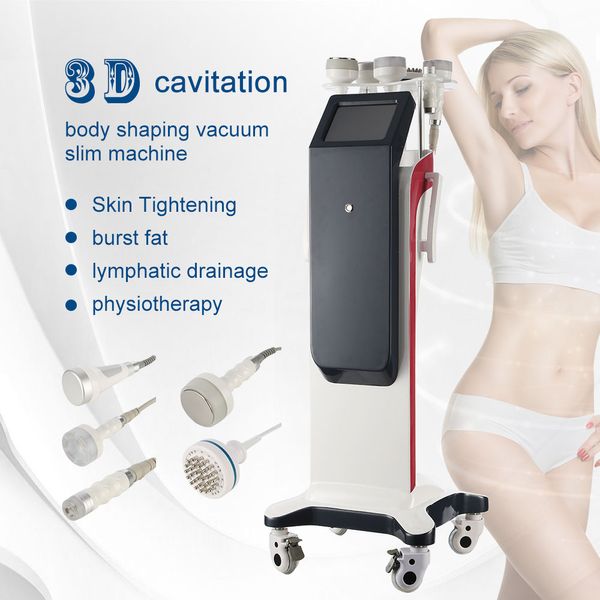 Strumento di intaglio 3D 40K Ultrasuoni Cavitazione Vuoto Pelle RF Stringere Face Lifting Perdita di peso Bruciare i grassi Rimozione della cellulite Massaggio del corpo e macchina per modellare